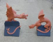 grey and terracotta dragons